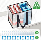4 Pack Reusable Grocery Bags, Heavy-Duty Shopping Bags with Sturdy Handles, Water-Resistant & Foldable Organizer, Shopping Bags for Groceries, Market, Car Trunk, Multi-Purpose, 42L