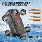 Jump Starter with Air Compressor, 4000A Portable Car Battery Booster, 4-in-1 Car Battery Jump Starter Box (8.5L Gas/6L