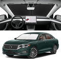 Custom Fit Windshield Sun Shade for VW Passat 2012-2022, Blocks UV & Heat, Front Window Sunshade Accessorie, Easy Fold & Store Keep Your Car Cooler