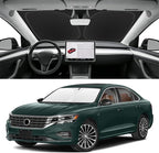 Custom Fit Windshield Sun Shade for VW Passat 2012-2022, Blocks UV & Heat, Front Window Sunshade Accessorie, Easy Fold & Store Keep Your Car Cooler