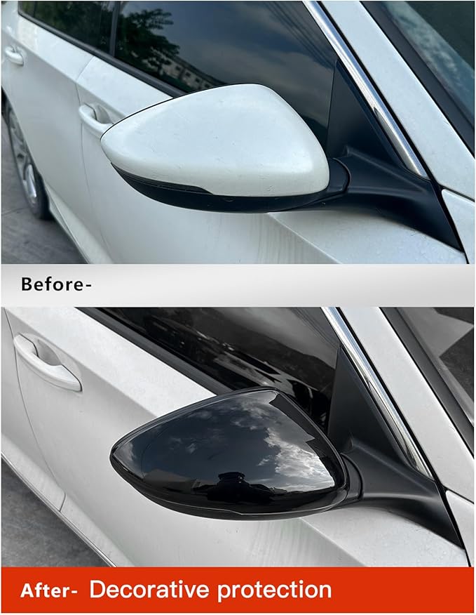 YINGTUU for Honda Accord 10th 11th 2018 2019 2020 2021 2022 2023 2024 2025 Accessories All Inclusive Rearview Mirror Cover Bright Black