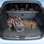 CAR PASS Gray Rubber Car Floor Mats & Cargo Liners, Durable Anti-Slip 3D Rhombus Waterproof Automotive Pad Trim Fit Liner All-Weather Trunk Mats Full Set Universal Fit Auto Van Sedan SUV Truck Gray