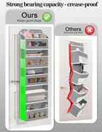 KYEVIS Over The Door Organizer, 5 Shelves Closet Door Hanging Organizer with 10 Mesh Pockets, Nursery Closet Organizer, Baby 