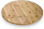 Bamboo Lazy Susan Spinning Turntable for Kitchen Storage and Table (21 inch)