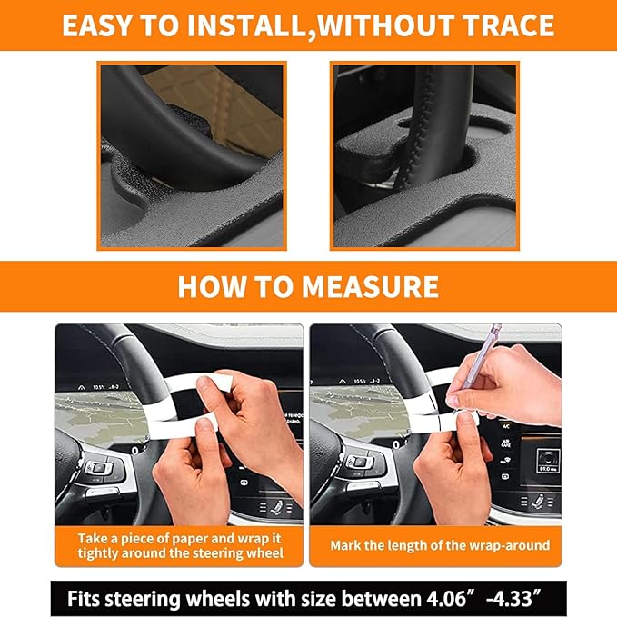 KIGI 2 in 1 Car Steering Wheel Tray for Laptop with Pen Holder Food Table for Car Multipurpose Travel Car Accessories (Black)