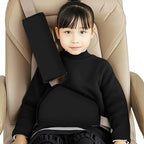 Kid's Shoulder & Belly Protective Padding - Soft Breathable Hypoallergenic Straps Cushion Cover for Booster Seat, Strollers, and High Chairs, Black