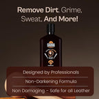 Glove & Leather Cleaner, 8 Oz – Gently Removes Dirt & Sweat Without Darkening – Water-Based Formula for Colored Gloves – Doub
