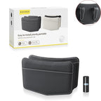 Car Trash Can Small Leather Vehicle Trash Bin Car Dustbin Garbage Organizer Holder with Trash Bag Foldable Mini Cars Storage Bag Container for Auto SUV Van Trucks (Black,Clip on)