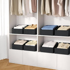 DIMJ Closet Storage Bins 8 Pack - Fabric Trapezoid Closet Organizer Bin, Foldable Storage Baskets for Shelves, Closet Shelf O