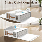 8 Pack Bed Sheets Organizers And Storage,Sheets Set Folder Keeper with Handle,Foldable Bedding Storage Box For Linen Closet,D