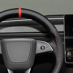 MEWANT DIY Stitching Steering Wheel Cover Wrap for Tesla Model 3 Highland 2023-2025/Model Y 2025 Highland for Tesla Model 3/Model Y Accessories(3D Style)