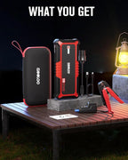 GOOLOO GP4000 4000A Peak Car Battery Jump Starter, Portable Battery Booster for Up to All Gas or 10L Diesel Engine,