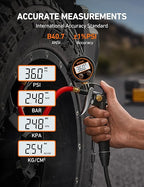 AstroAI T1 Digital Tire Pressure Gauge with Inflator, 3-250 PSI Air Chuck with Pressure Gauge, Heavy Duty with Quick Connect Coupler, Calibrated to ANSI B40.7 Grade 2A