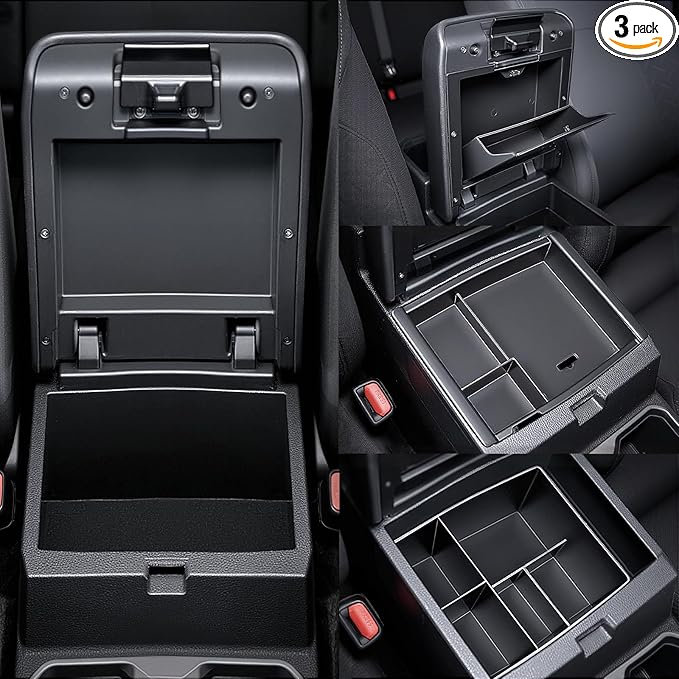 Center Console Organizer (3-piece set) for Tacoma 4th Gen (2024-2026) - Not for Hybrid - for Tacoma Accessories