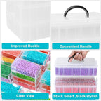 VTG Diamond Painting Storage Container, 240 Grids, Bead Organizer for Art Supplies, Jewelry Craft Storage Box