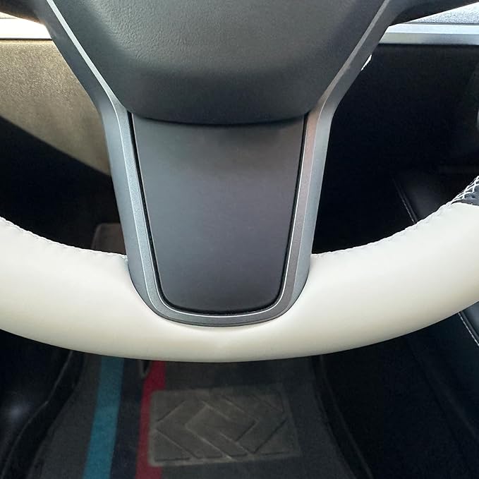 MEWANT Hand Stitched Steering Wheel Cover for Tesla Model 3 2017-2023 / Model Y 2020-2023 for Tesla Model 3/Y Accessories