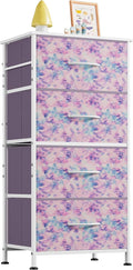 WLIVE Dresser with 4 Drawers, Storage Tower, Organizer Unit, Fabric Dresser for Bedroom, Hallway, Entryway, Closets, Sturdy S