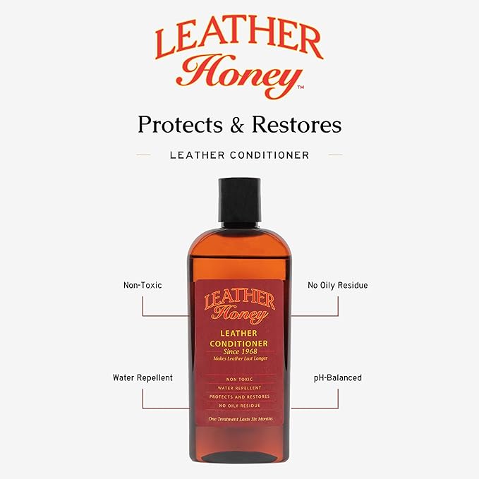 Leather Honey Leather Conditioner, Since 1968. for All Leather Items Including Auto, Furniture, Shoes, Purses and Tack. Non-T
