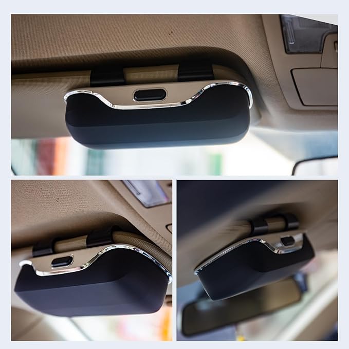 Evankin Universal Car Accessories Car Sun Visor Glasses Holder,Car Sun Visor Organizer Sunglasses Holder Clip On Sun Visor Secure Clip for Sunglasses
