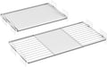 Expandable Closet Organizer Shelves, Adjustable Rod Metal Storage Shelves Divider for Wardrobe Cupboard Kitchen (Silver,7.9" 
