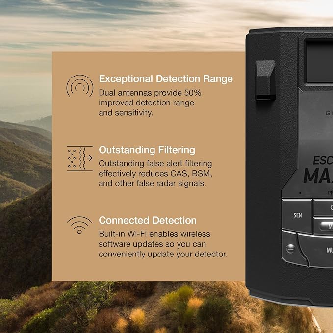 Escort MAX 360c MKII Radar and Laser Detector & Escort M2 Smart Dash Cam Bundle - 1080P Full HD Video, Extreme Range, False-A