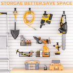 INCLY 30PCS Slatwall Accessories Set, Includes 4 Pack Ventilated Metal Wire Slatwall Baskets and 26PCS Multisized Heavy Duty 