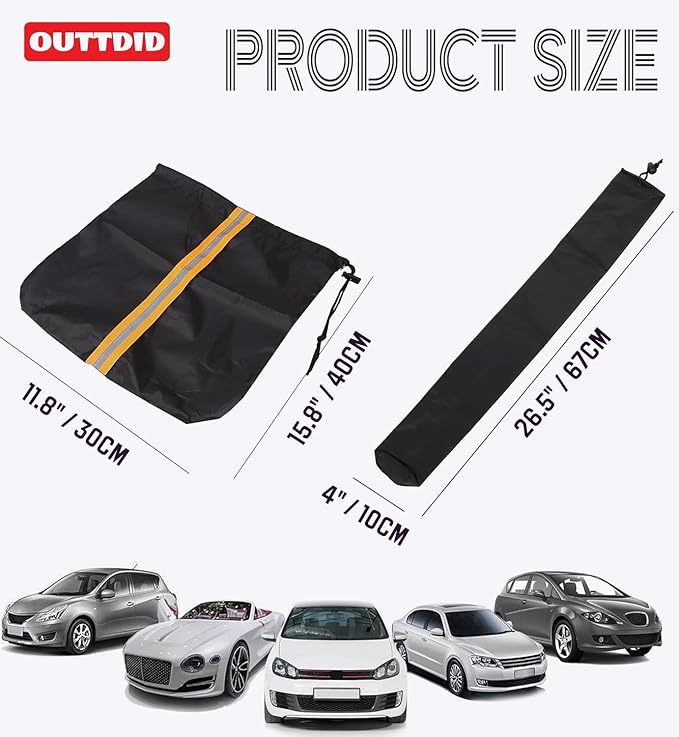 Side Mirror Covers and Windshield Wiper Covers for Trucks Cars SUVs Vans, 1 Pack Auto Rearview Protection Cover & Windshield Wiper Covers Protect from Ice Snow Frost Dew Rain Bird Poop Side Covers