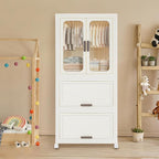 Portable Wardrobe Closet with Wheels 3-Tier Foldable Storage Cabinet Hanging Organizer with 10 Hangers Easy Assembly for Kids