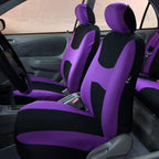 FH Group Light & Breezy Cloth Car Seat Covers, 7 Seater Three Row Set- Airbag & Split Ready -Universal for Cars Trucks and SU