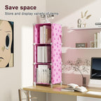 UNKU Cube Storage Organizer, 3 Cube Closet Organizer Storage Shelves, DIY Stackable Bookcase, Clothes Organizer Shelf for Clo