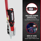 Milton Precision Digital Tire Pressure Gauge S-580ekit, Made In USA Most Accurate Inflator Gauge Available, Perfect for Professional Technicians, Easy to Read Display, 0-160 PSI Pressure Range, Red