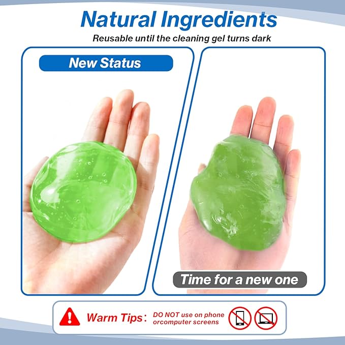 Car Cleaning Gels-4 Pack, Cleaning Gel for Car, Dust Cleaner Putty Cleaner Slime Cleaning Supplies Auto Detailing Tools, Clea