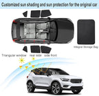 Front Side Half Window Shade Foldable Custom Fit for Volvo XC40 2020-2026 Car Window Shades for Side Window Sun Shade UV Protection Heat Insulation for Camping Sleeping 6PCS