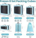 Compression Packing Cubes for Travel, Lightweight Vacation Travel Essentials, Travel Accessories for Suitcase Organizer Bags 