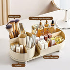 Booklov Roating Makeup Caddy Organizer for Vanity, Large Capacity Cosmetic Display Case, Clear Acrylic Countertop Beauty Stor
