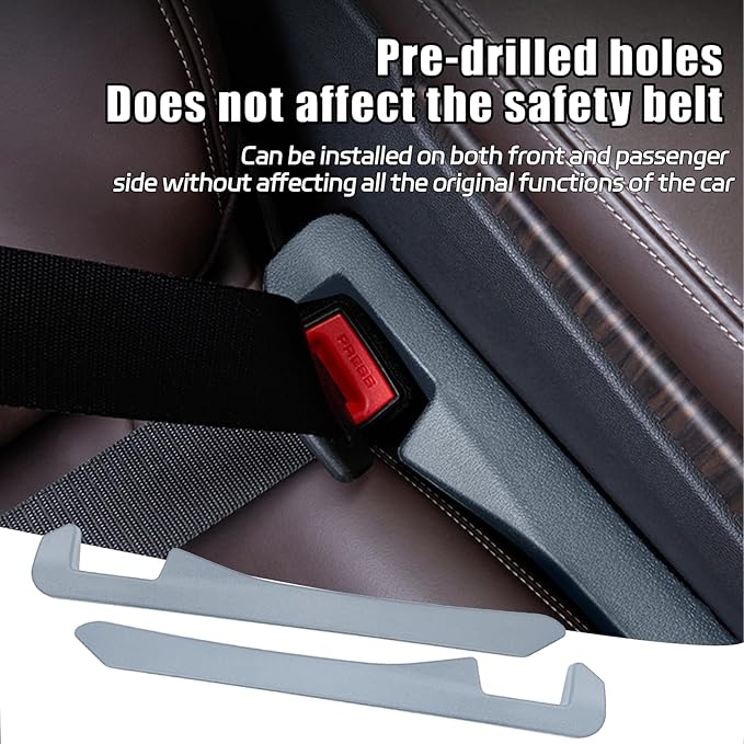 2PCS Car Seat Gap Filler, Soft Foam Leather Seat Side Gap Filler Plug, Fill The Gap Between Seat and Console, Stop Things from Dropping, Universal Interior Car Accessories (Gray)