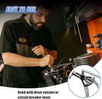 YoRise Car Fuel Pump Removal Tool, Adjustable Auto Fuel Lid Tank Cover Collar Ring Install Spanner with 3 Arms, 5.2'' to 7.17