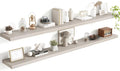 72 Inch Floating Shelves, 8 Inch Deep Floating Shelves for Wall, Hanging Shelf with Invisible Brackets, Deep Shelves for Bath