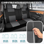 BDK PolyPro Car Seat Covers Full Set Combo with Front and Rear Waterproof All -Weather Car Floor Mats - Universal Fit Automot
