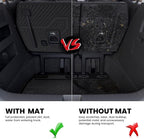 LASFIT Cargo Mat & Backrest Mats for Kia Carnival 2026 2025 2024 2023 2022 / Kia Carnival Hybrid 2025-2026, All Weather TPE Custom Fit Mats Car Trunk Mat Cargo Liner Accessoires, Black