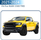 2 PCS Door Rearview Mirror Cover for Dodge RAM 1500 TRX 2021-2024 Exterior Decoration Accessory Kit (Imitate Carbon Fiber Pattern)