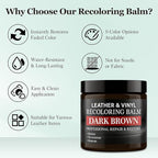 Leather Color Restorer, Leather Recoloring Balm, Scratch Remover, Leather Dye, Leather Paint with Leather Conditioner, Leathe