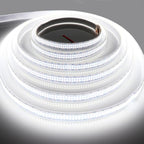LED Strip Lights Cold White 6500K 16.4ft Double Row 2835 SMD 2400LEDs DC 12V Daylight Bright LED Tape Light Flexible Dimmable Ribbon Lamp 5M Waterproof IP67 Outdoor Lighting Decor