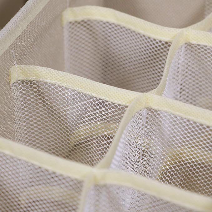 TENABORT 12 Pack Foldable Drawer Organizer Dividers Cloth Storage Box Closet Dresser Organizer Cube Fabric Containers Basket 