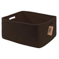 COMFY-HOMI Cotton Rope Woven Basket with Handles for Shelves,Toys,Book, Cloth Storage Baskets for Organizing-17" x 13" x 7.5"