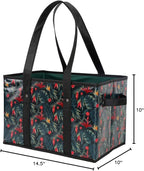 Foraineam Reusable Grocery Bags Set Durable Heavy Duty Tote Bag Collapsible Grocery Shopping Box Bag with Reinforced Bottom