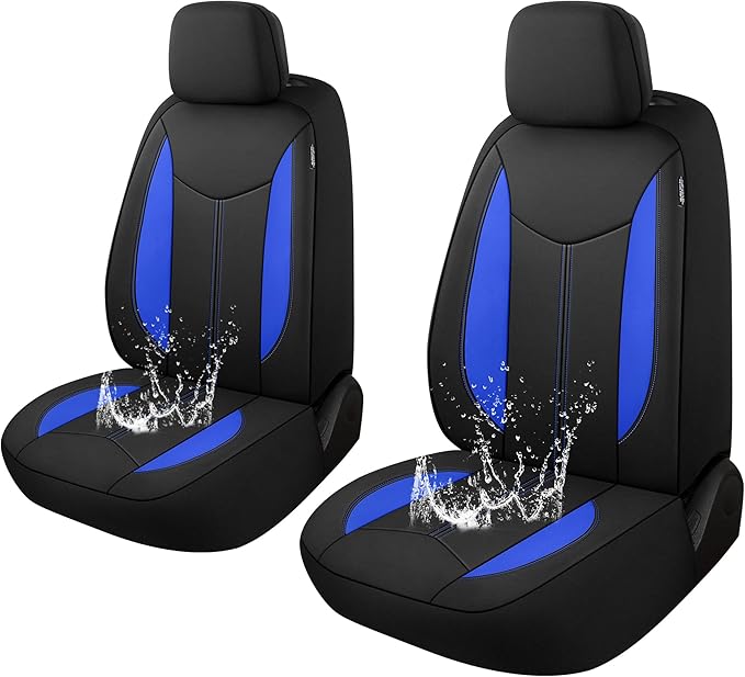 CAROMOP Neoprene Car Seat Cover 2 Front Seats, Waterproof Seat Covers for Cars, Universal Fit for Most Car Interior Covers-Se