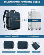 LOVEVOOK Travel Backpack for Women & Men 50L,Airline Approved Carry On Backpack Travel Essentials,TSA Carry on Luggage,Waterp