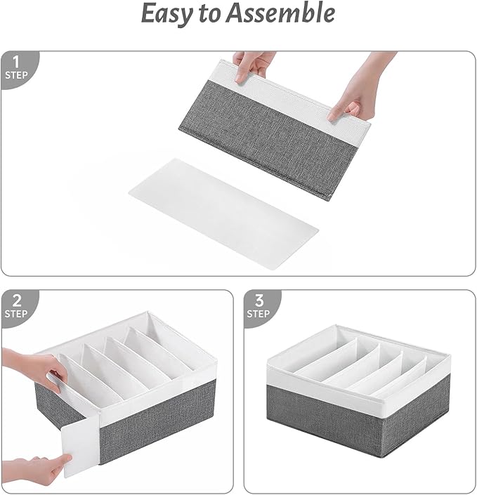 Jeans Drawer Organizers for Clothing,5 Grids Compartment Wardrobe clothes organizer,Fabric Washable Closet Organizers and Sto