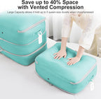 Comforter Storage Bag - Large Capacity Blanket Storage Bags 3-Layer Ultra Space Saving Self Compression Organizer, Washable C